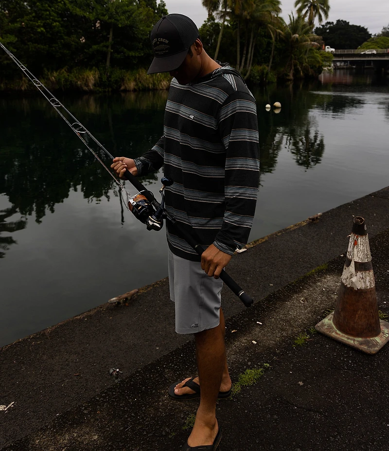 Salty Crew Stacked Up UV Long Sleeve Striped Hoodie
