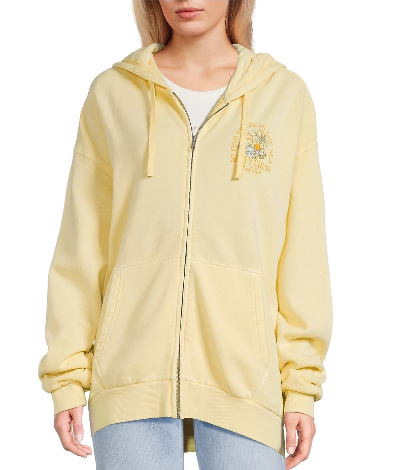 Salty Crew Surf Club Long Sleeve Zip Front Hoodie