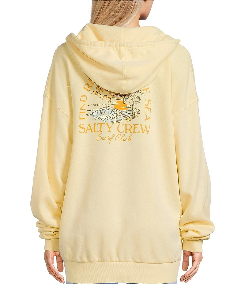 Salty Crew Surf Club Long Sleeve Zip Front Hoodie