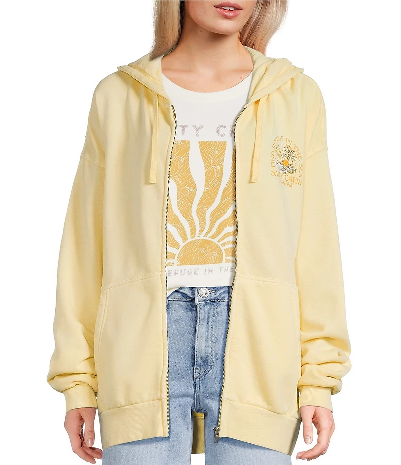 Salty Crew Surf Club Long Sleeve Zip Front Hoodie