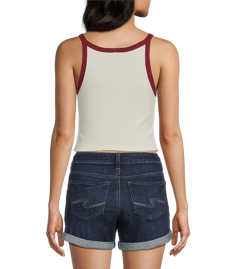 Salty Crew Truck Stop Sleeveless Cropped Tank Top