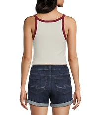 Salty Crew Truck Stop Sleeveless Cropped Tank Top