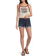Salty Crew Truck Stop Sleeveless Cropped Tank Top