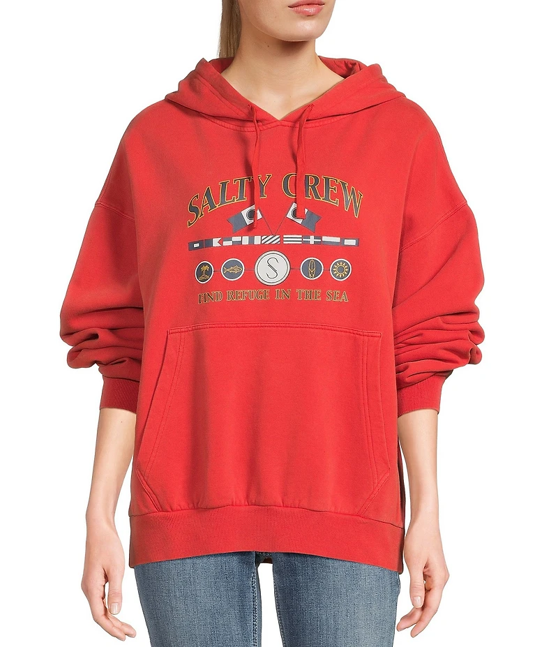 Salty Crew Yacht Club Long Sleeve Fleece Hoodie