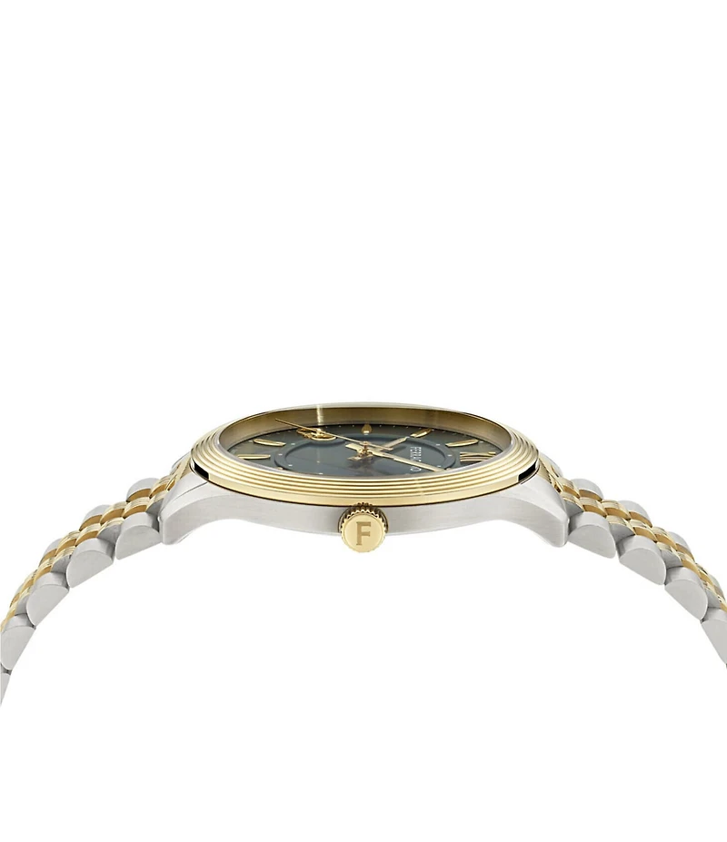 Salvatore Ferragamo Men's Duo Analog Two Tone Stainless Steel Bracelet Watch
