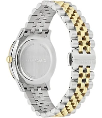 Salvatore Ferragamo Men's Duo Analog Two Tone Stainless Steel Bracelet Watch