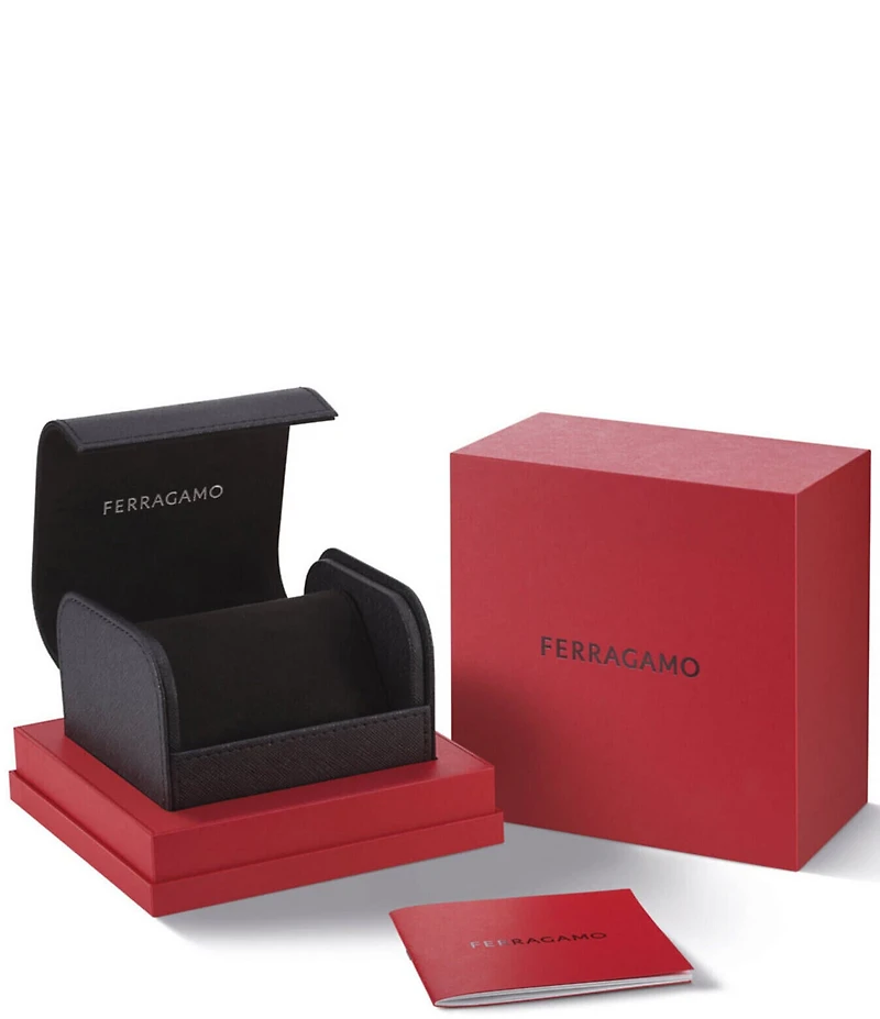 Salvatore Ferragamo Men's F-80 GMT Black Silicone Strap Watch