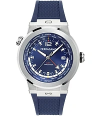 Salvatore Ferragamo Men's F-80 GMT Blue Strap Watch