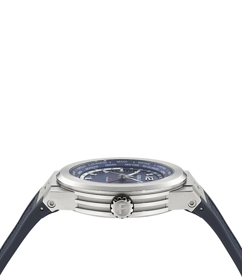 Salvatore Ferragamo Men's F-80 GMT Blue Strap Watch