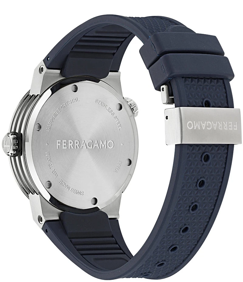 Salvatore Ferragamo Men's F-80 GMT Blue Strap Watch