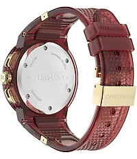 Salvatore Ferragamo Men's F-80 Translucent Chronograph Strap Watch