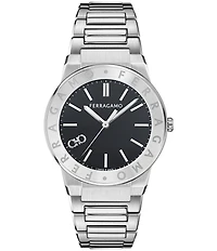 Salvatore Ferragamo Men's Ferragamo Sapphire Logo Quartz Analog Stainless Steel Bracelet Watch