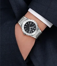 Salvatore Ferragamo Men's Ferragamo Sapphire Logo Quartz Analog Stainless Steel Bracelet Watch