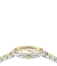 Salvatore Ferragamo Men's Ferragamo Sapphire Logo Quartz Analog Two Tone Stainless Steel Bracelet Watch