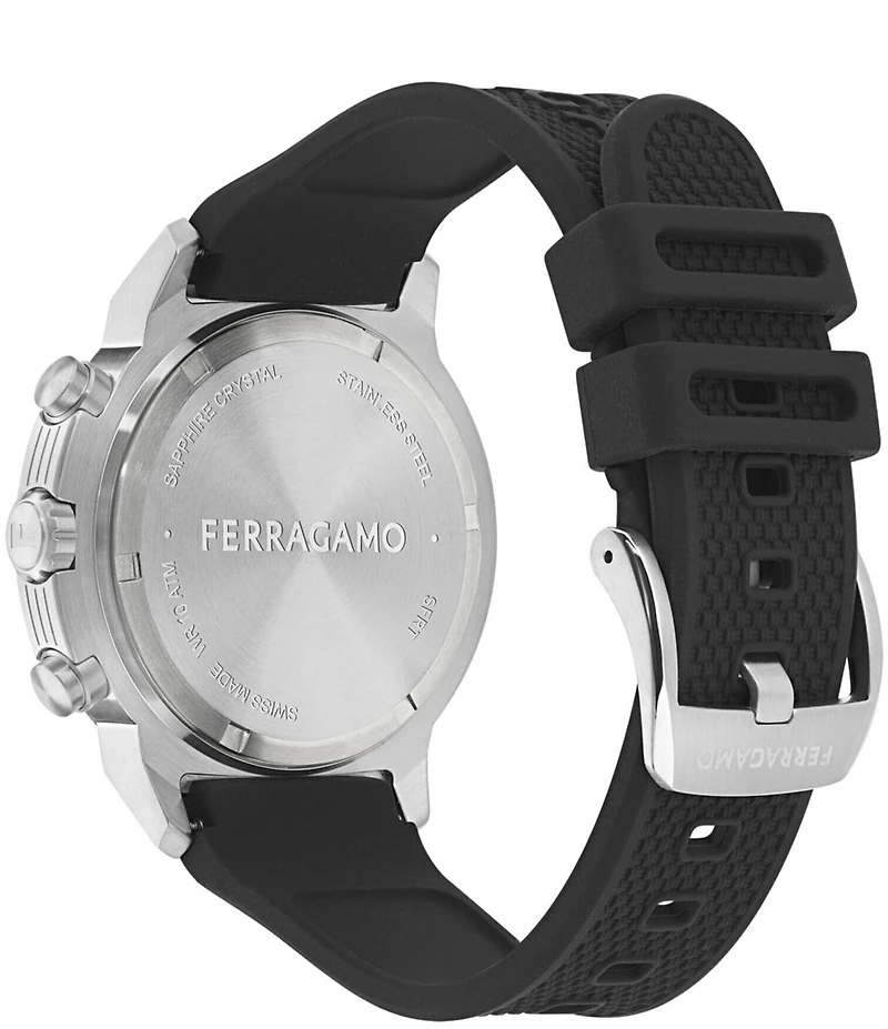 Salvatore Ferragamo Men's Ferragamo Sport Chronograph Silicone Strap Watch