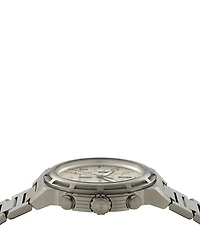 Salvatore Ferragamo Men's Ferragamo Sport Chronograph Gunmetal Stainless Steel Bracelet Watch