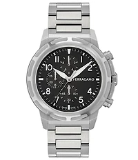 Salvatore Ferragamo Men's Ferragamo Sport Chronograph Stainless Steel Bracelet Watch