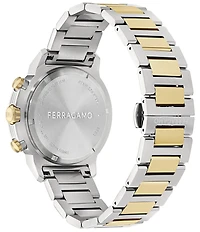 Salvatore Ferragamo Men's Ferragamo Sport Chronograph Two Tone Stainless Steel Bracelet Watch