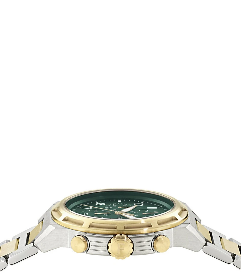 Salvatore Ferragamo Men's Ferragamo Sport Chronograph Two Tone Stainless Steel Bracelet Watch