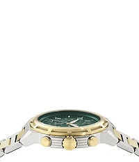 Salvatore Ferragamo Men's Ferragamo Sport Chronograph Two Tone Stainless Steel Bracelet Watch