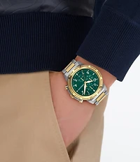 Salvatore Ferragamo Men's Ferragamo Sport Chronograph Two Tone Stainless Steel Bracelet Watch