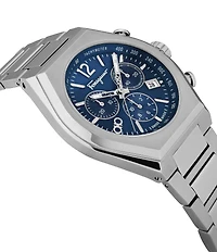 Salvatore Ferragamo Men's Ferragamo Tonneu Chronograph Stainless Steel Bracelet Watch