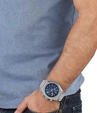 Salvatore Ferragamo Men's Ferragamo Tonneu Chronograph Stainless Steel Bracelet Watch