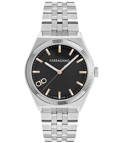 Salvatore Ferragamo Men's Vega New Quartz Analog Stainless Steel Bracelet Watch