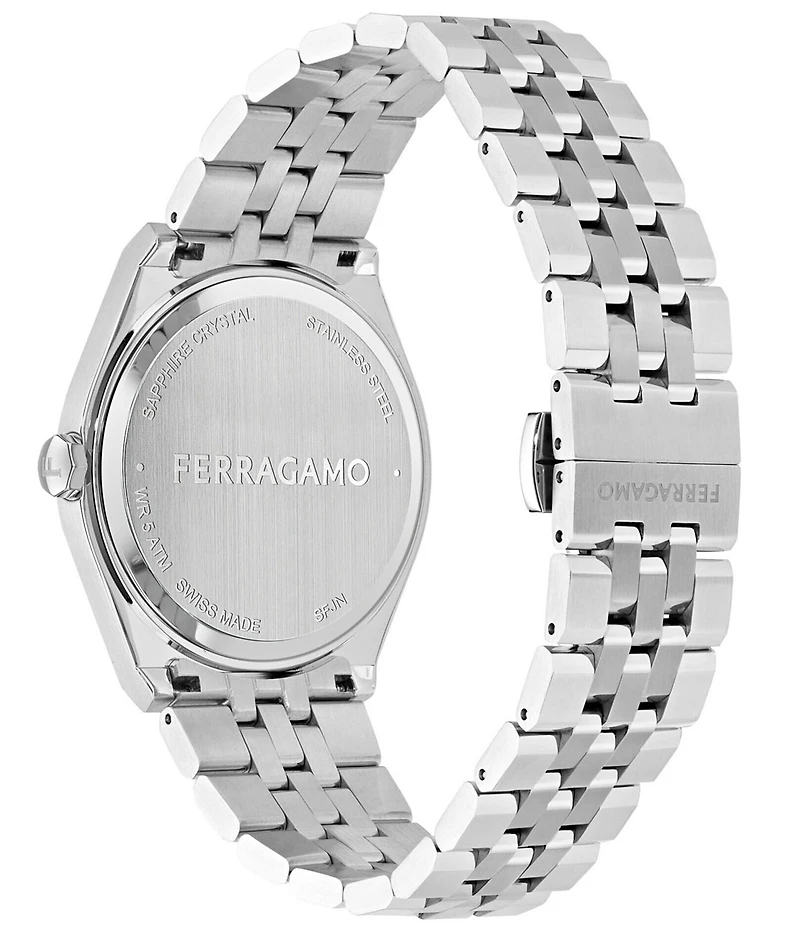 Salvatore Ferragamo Men's Vega New Quartz Analog Stainless Steel Bracelet Watch