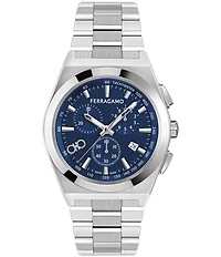 Salvatore Ferragamo Men's Vega Upper East Chronograph Stainless Steel Bracelet Watch