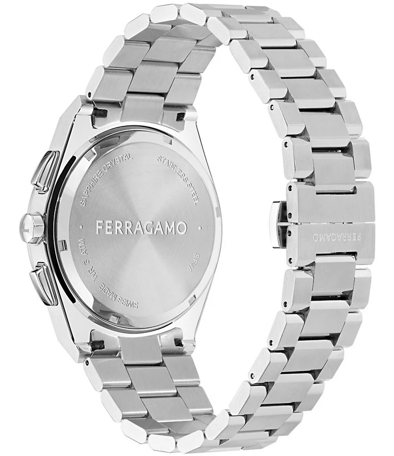 Salvatore Ferragamo Men's Vega Upper East Chronograph Stainless Steel Bracelet Watch
