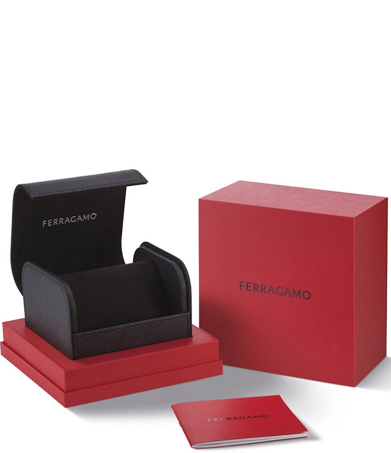 Salvatore Ferragamo Men's Vega Upper East Chronograph Two Tone Stainless Steel Green Dial Bracelet Watch