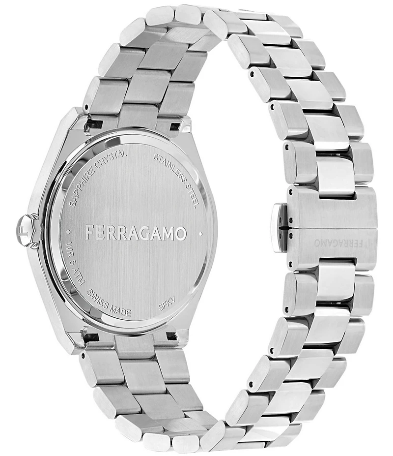 Salvatore Ferragamo Men's Vega Upper East Quartz Analog Stainless Steel Bracelet Watch
