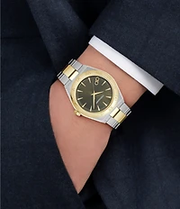 Salvatore Ferragamo Men's Vega Upper East Quartz Analog Two Tone Stainless Steel Bracelet Watch