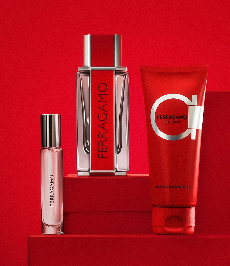 Salvatore Ferragamo Red Leather Eau de Parfum 3-Piece Gift Set