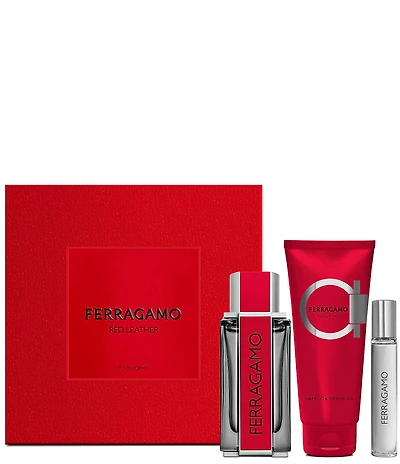 Salvatore Ferragamo Red Leather Eau de Parfum 3-Piece Gift Set