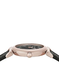 Salvatore Ferragamo Women's Allure Quartz Analog Black Leather Strap Watch