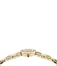 Salvatore Ferragamo Women's Double Gancini Petite Quartz Analog Gold Tone Stainless Steel Bracelet Watch
