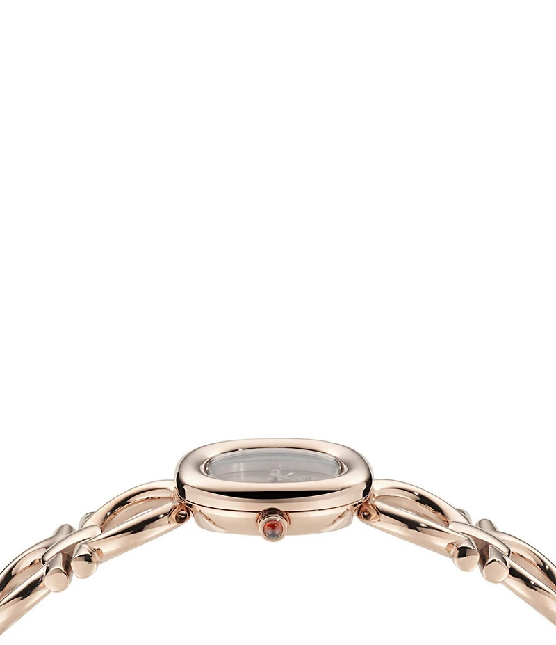 Salvatore Ferragamo Women's Double Gancini Quartz Analog Rose Gold Tone Stainless Steel Bracelet Watch