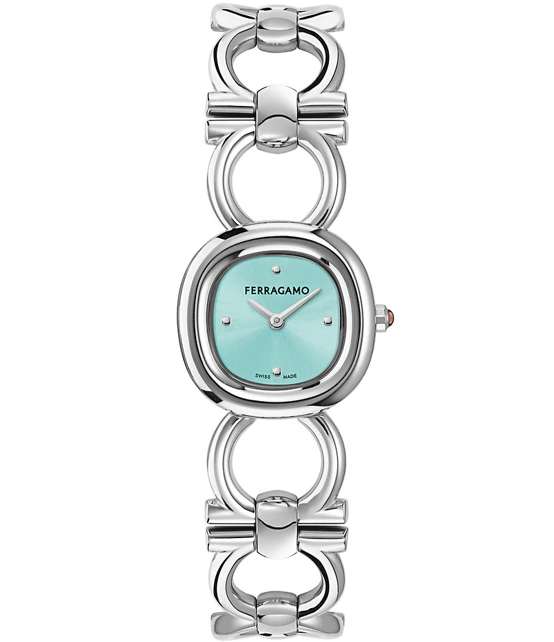 Salvatore Ferragamo Women's Double Gancini Quartz Analog Stainless Steel Bracelet Watch