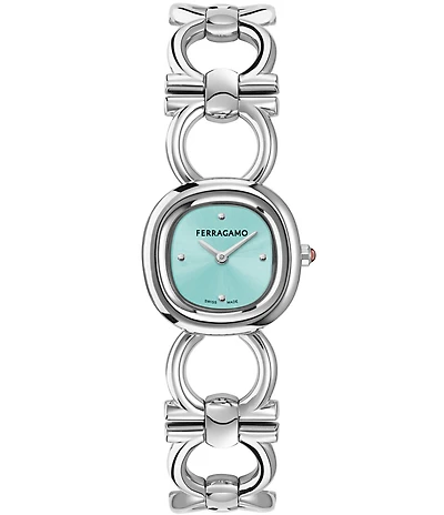 Salvatore Ferragamo Women's Double Gancini Quartz Analog Stainless Steel Bracelet Watch