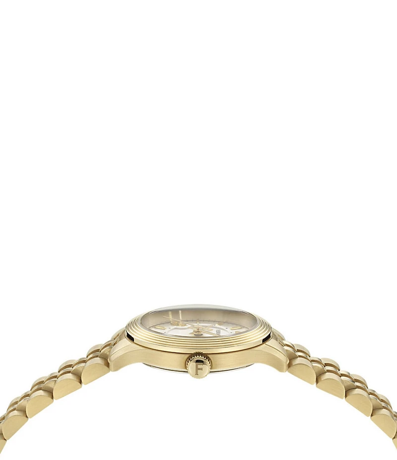 Salvatore Ferragamo Women's Duo Analog Gold Tone Bracelet Watch