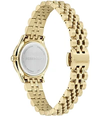 Salvatore Ferragamo Women's Duo Analog Gold Tone Bracelet Watch