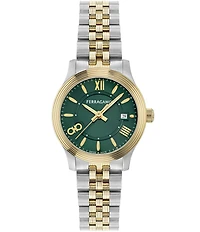 Salvatore Ferragamo Women's Duo Analog Two Tone Stainless Steel Bracelet Watch