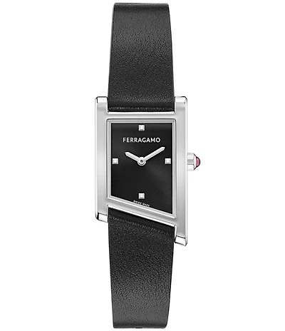 Salvatore Ferragamo Women's Ferragamo Asymetrique Quartz Analog Leather Strap Watch