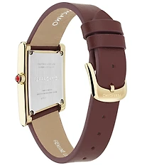 Salvatore Ferragamo Women's Ferragamo Asymetrique Quartz Analog Burgundy Leather Strap Watch