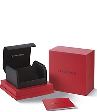 Salvatore Ferragamo Women's Ferragamo Asymetrique Quartz Analog Burgundy Leather Strap Watch