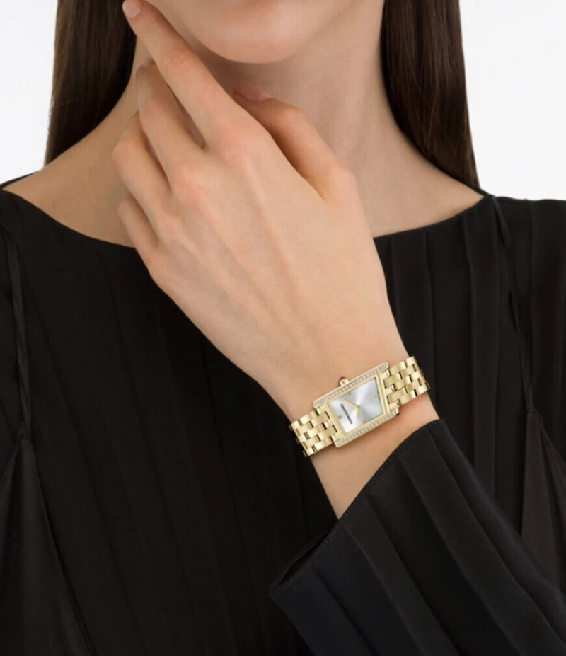 Salvatore Ferragamo Women's Ferragamo Asymetrique Quartz Analog Gold Tone Stainless Steel Bracelet Watch