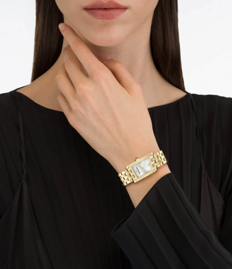 Salvatore Ferragamo Women's Ferragamo Asymetrique Quartz Analog Gold Tone Stainless Steel Bracelet Watch