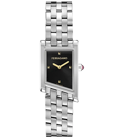 Salvatore Ferragamo Women's Ferragamo Asymetrique Quartz Analog Stainless Steel Bracelet Watch